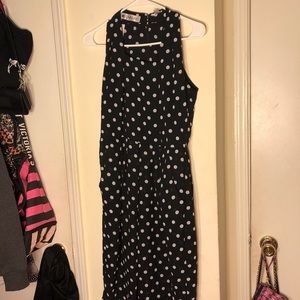 Polka dot semi-casual dress